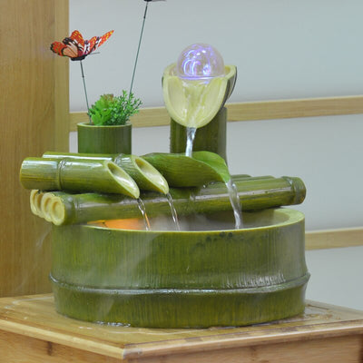 fontaine d'intérieur bambou