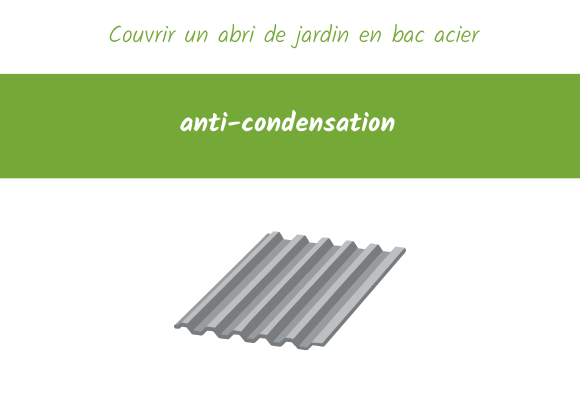 couvrir abris jardin bac acier anti condensation