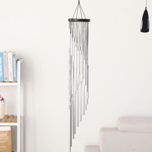 Carillon à Vent 2 Pièces - 24 Tubes En Alliage Aluminium - Déco Jardin Et Patio - Son Apaisant - Cadeau Décoration Extérieure