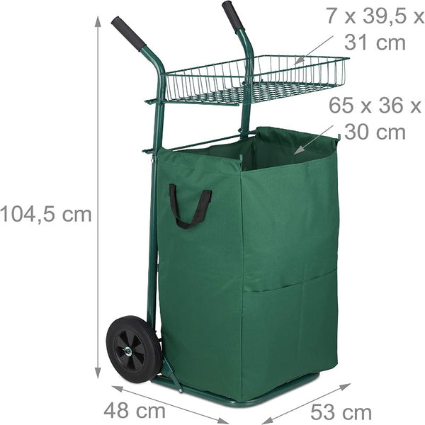Chariot De Jardin Load & Go II 85L - Noir, Roues, Basculant, Pour Transport De Terre, Déchets, Bois - 10