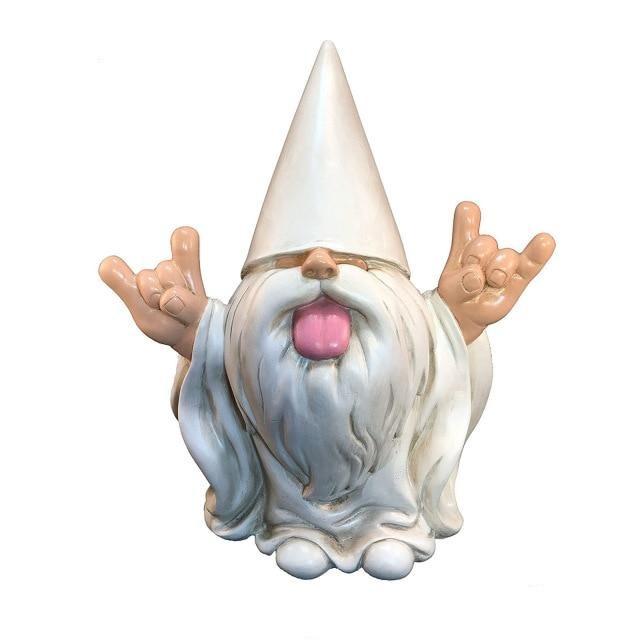 nain de jardin blanc