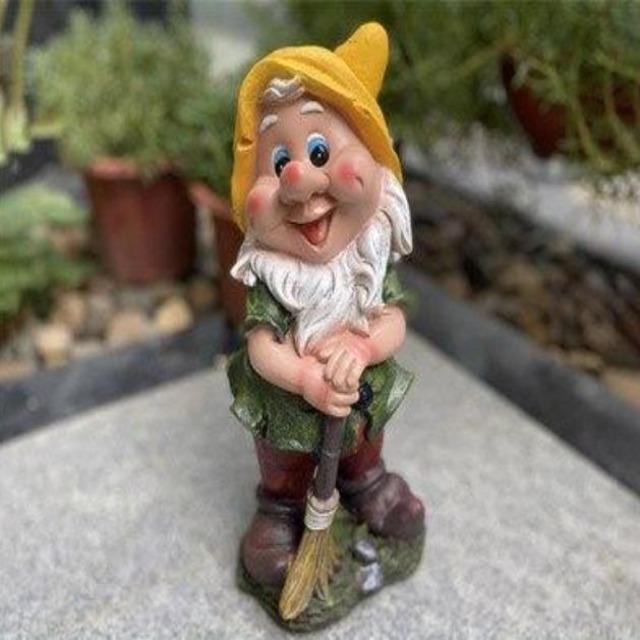 SASKATE Nain de jardin - Figurine drôle de nain de jardin assis sur des  champignons - Figurine pour décoration de table ou d'elfe : :  Jardin
