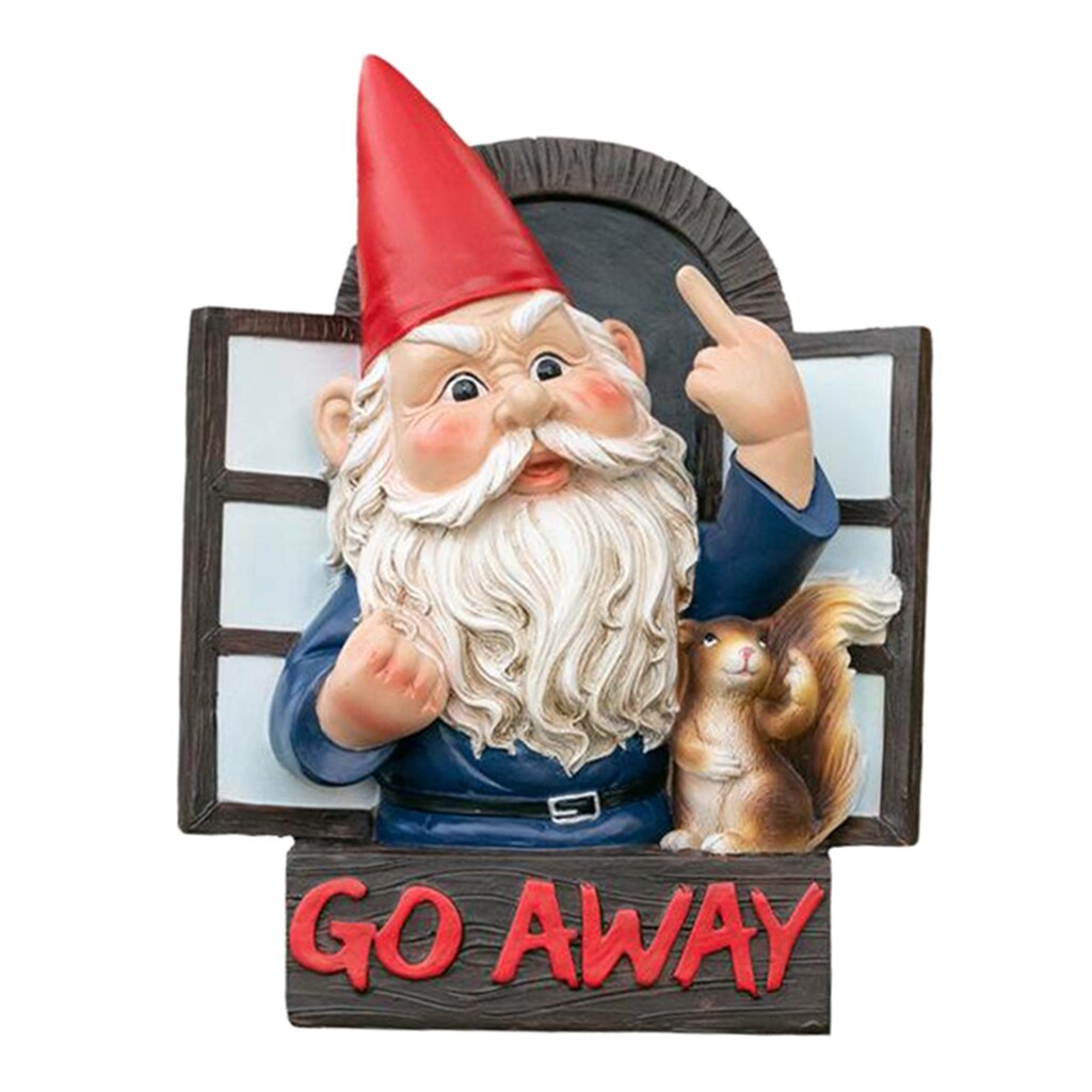 nain de jardin humour doigt d'honneur