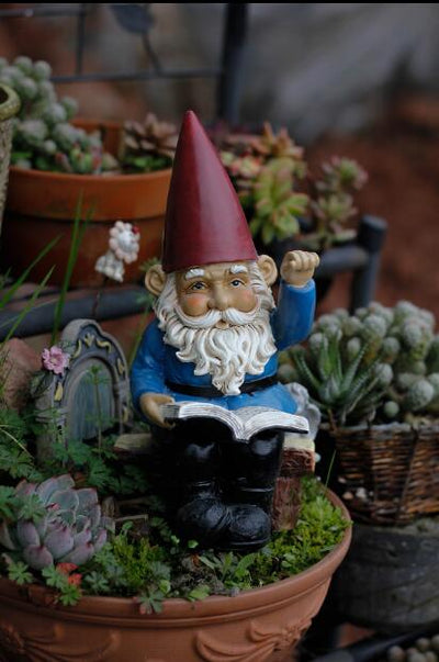 Elfes Lilly Et Len - Ornements De Jardin En Résine, Fées Assises Pour Décoration Extérieure