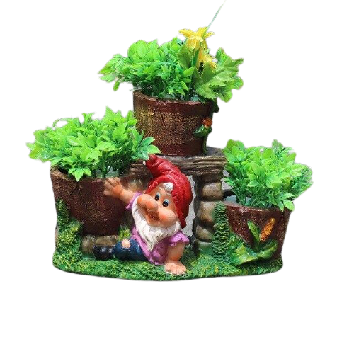 nain de jardin pots de fleurs