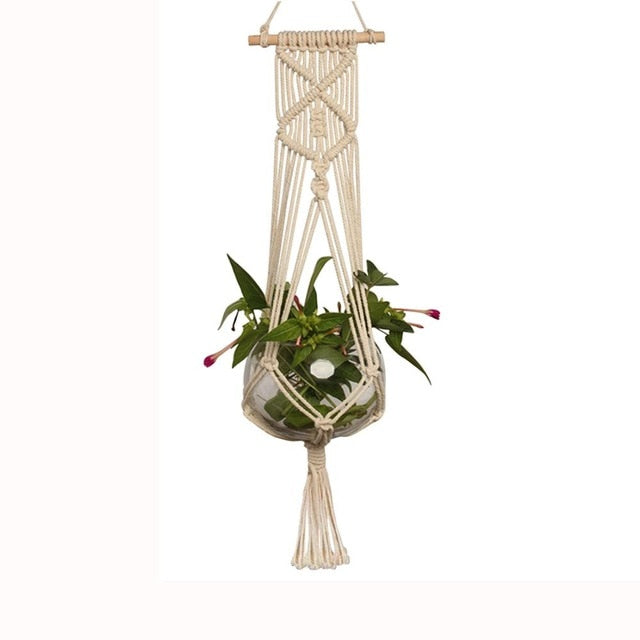 porte plante suspendue macramé