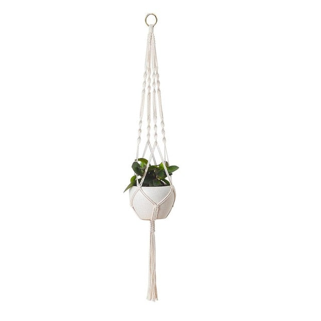 support de plante macramé