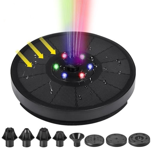 fontaine solaire lumineuse