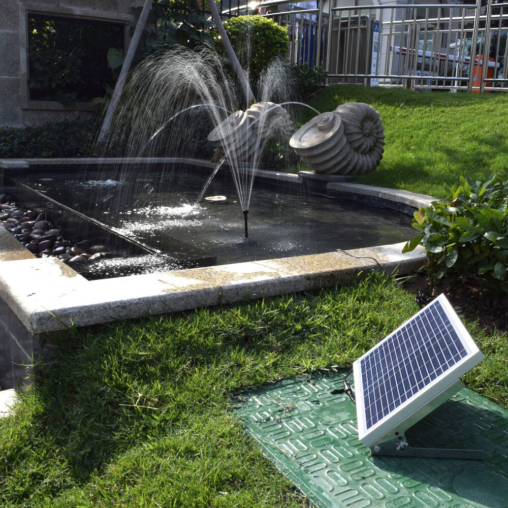 fontaine exterieure moderne borne jardin solaire