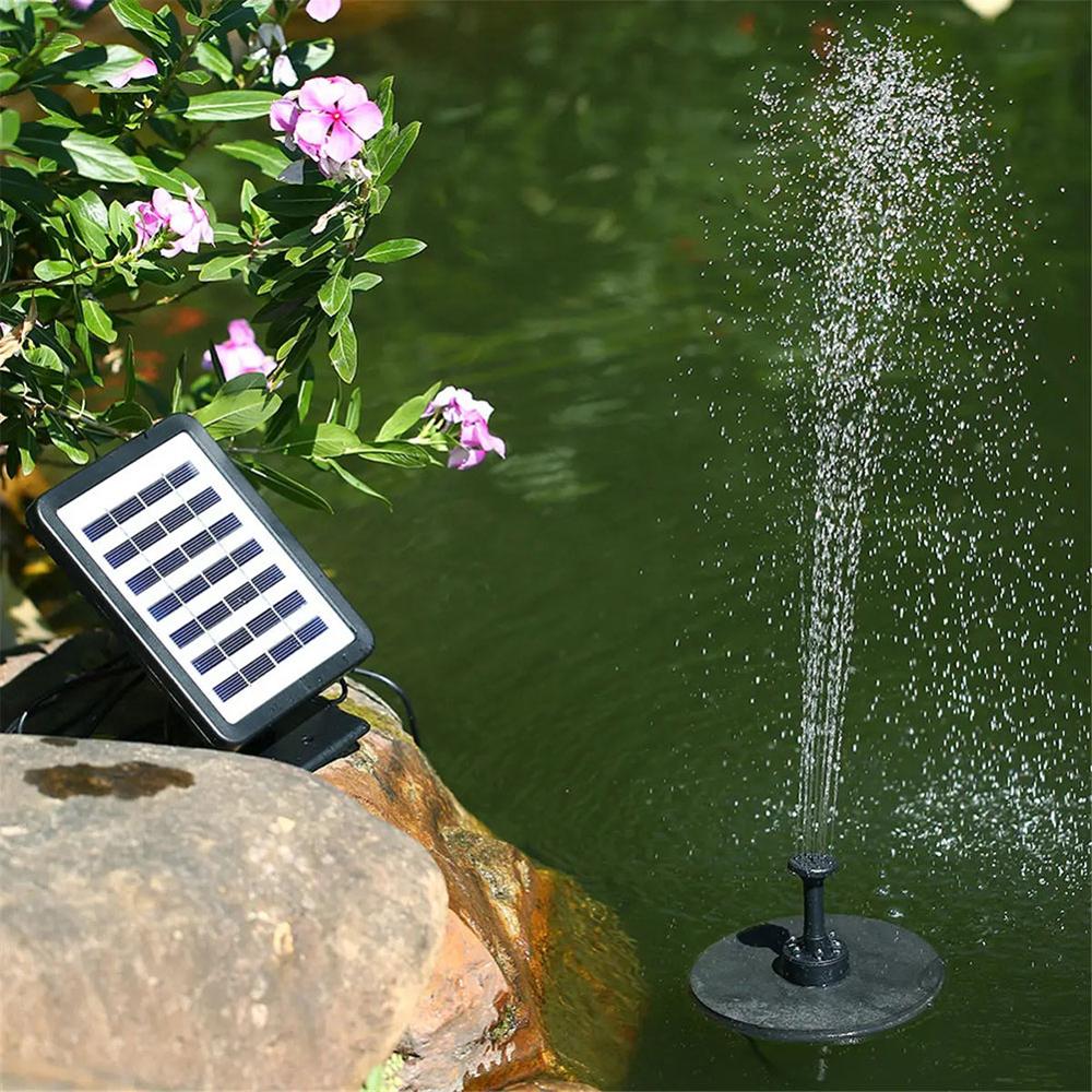 Nouvelle fontaine solaire, 1.5w Bird Bath Fountain Décoration de jardin,  décoration de jardin Fontaine solaire, pour mini étang extérieur