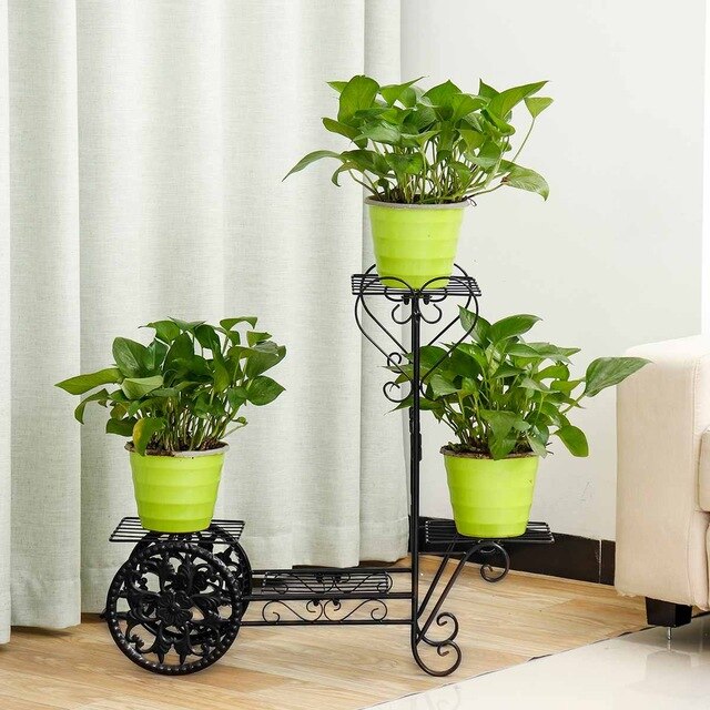 porte plante fer forgé vintage