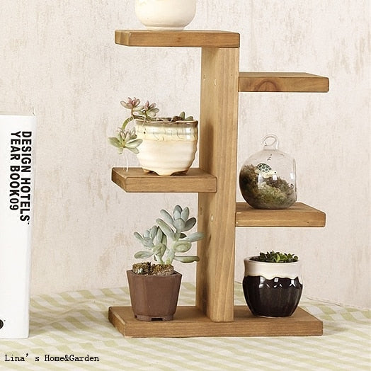 porte plante étagere en bois