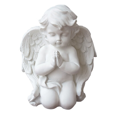 Un ensemble de 2 belles statues d'anges en résine de cerisier Ange gardien statue  Ange Jardin Adorable Ange Sculpture Ange Collection Ailes Ange Memorial  Stat