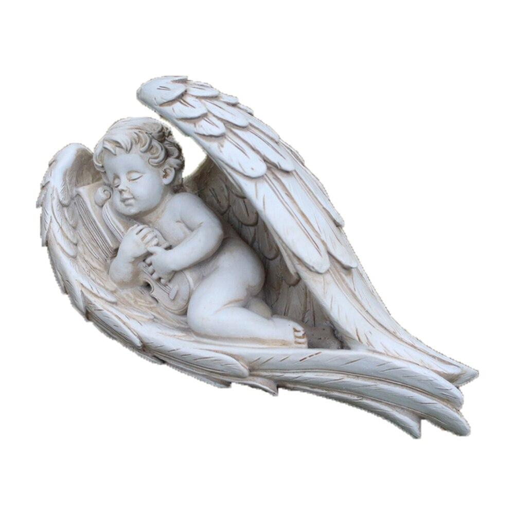 Sculpture d'ange en pierre Bébé d'ange de ciment Dans les ailes Statue  chrétienne Décor religieux Ornement de jardin d'ange Décor à la maison  catholique Ornement de ciment -  France