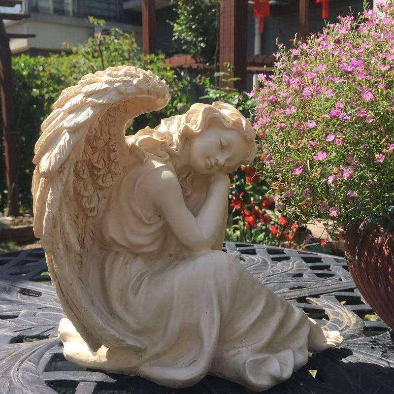 Statues extérieures ailes d'ange décoration imitation ciment papillon  guirlande fille ange ornements maison jardinage balcon décoration jardin  ornements extérieur : : Terrasse et Jardin